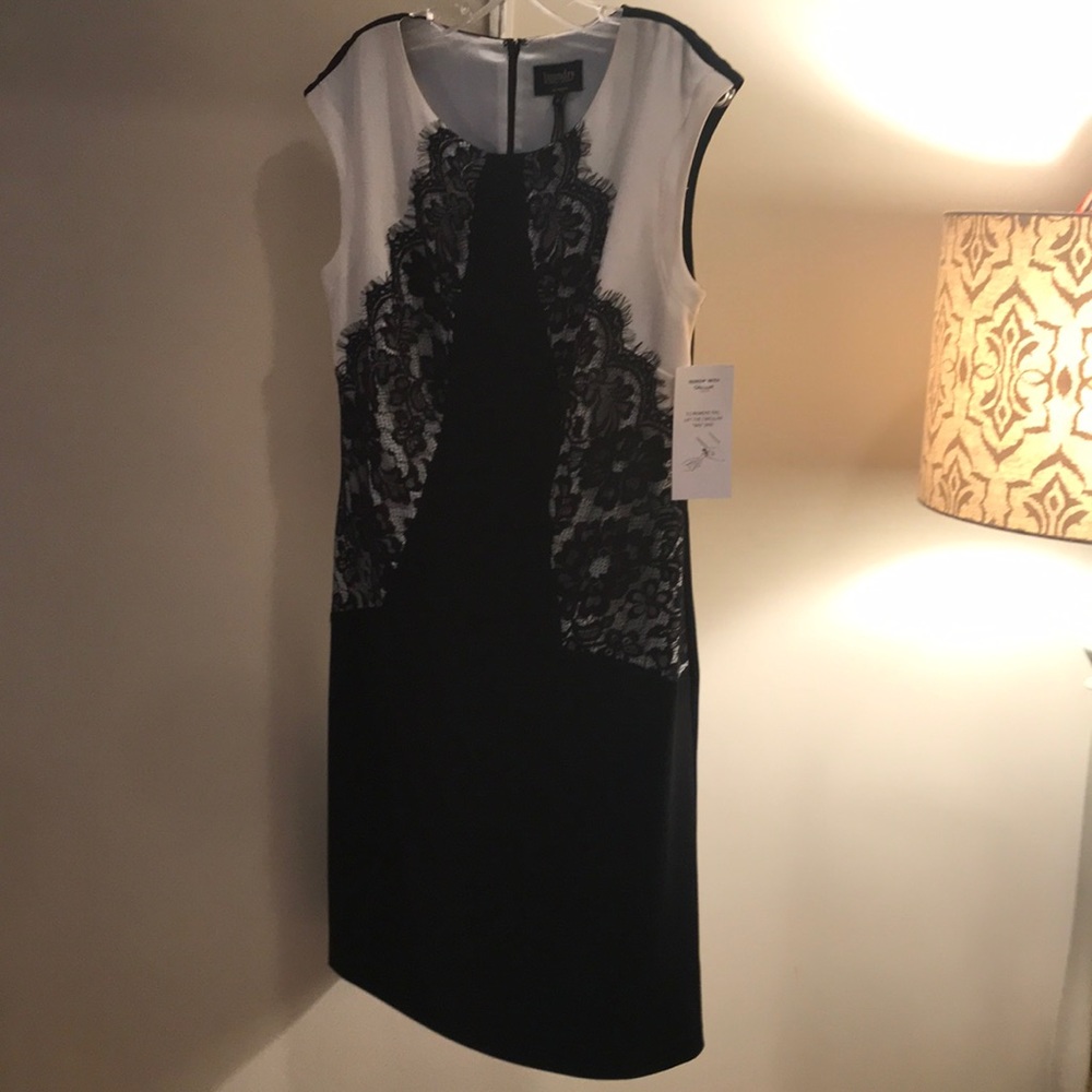 Black and white sleeveless Laundry dress